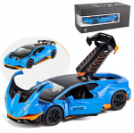 1:24 mastelio lydinio liejamas automobilio modelis, skirtas Lambo Huracan STO 2021, traukimo atgal transporto priemonių modelių automobilių žaislas su &scaron;viesa ir garsu, skirtas vaikams, suaugusiems 1/24-21x8.5x5.5cm