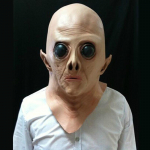 Siaubo ateivių kaukė Cosplay Baisūs galvos apdangalai viso veido UFO Ateivių latekso kaukės &Scaron;almas Helovino kaukių vakarėlio kostiumų rekvizitai