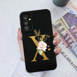 Skirtas Samsung Galaxy A03 A13 A14 A31 A50 A51 A52 A54 A71 dėklas Skystas silikoninis gėlių raidžių mink&scaron;tas dangtelis Samsung Galaxy telefono buferio krep&scaron;ių dėklai Samsung A34