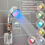 1 vnt. &scaron;viesą skleidžianti spalvą keičianti neigiamų jonų LED du&scaron;o galvutė su ra&scaron;tu HMM 7 color