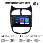 8 colių, skirtas Peugeot 206 2001-2008 su mygtuko rankenėle Android automobilinis radijas Multimedijos grotuvas Navigacija stereo GPS 2 Din Carplay 2+32GB