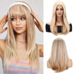 Miss Wig Sintetinis rudas perukas moterims Ilgas banguotas perukas Natūralūs brunetės perukai Vidurinės dalies kar&scaron;čiui atsparus perukas