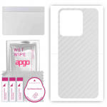 apgo Protective Skin Sticker for the back compatible with Tecno Spark 8C, Wrap Film, Foil, Vinyl - Pattern Transparent Carbon
