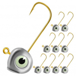 10 vnt / rinkinys 2/3/5/7G 3D Eyes Fishhadow Sunkus metalinis spygliuotas Jig Head Kabliukas gėlo vandens sūriame vandenyje lauko žvejybos priedai S