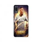 Coque Maniacase pourSamsung Galaxy A02 Kylian Mbappe Real Madrid Wallpaper juoda