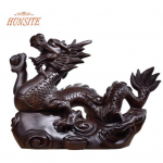 Drakono ornamentas Medinė Kinų Zodiako Drakono Statulėlė, Turto Sėkmės Dekoras S