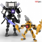 Skibidi tualetas 3.0 Titan Clockman statybinis blokas vaikams Titan Camerman garsiakalbis surinkimo plytos žaislai berniukams Dovanos Velykų žaislai