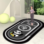 Neslystantis, garsą izoliuojantis, storas fitneso ir jogos kilimėlis, skirtas naudoti patalpose 80*120 cm (Upgraded Silicone Base)