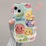 Ins Aliejinis Tapybos Besi&scaron;ypsantis Veidas Tinka iPhone16 iPhone 15promax Dvigubas Stovas 14 Mielas Silikoninis 13 iphone 16