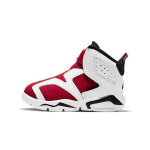 Air Jordan 6 Retro Little Flex TD Carmine Kūdikio sportbačiai Balti Juodi CT4417-106 22