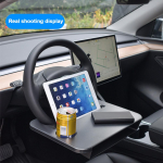 Mini Automobilio Staliukas Ne&scaron;iojamojo Kompiuterio Stalas Gėrimų Maisto Kavos Padėklas Stovas Montuojamas ant Vairo Darbo Rinkinio Komplektas Automobilio Aksesuarai Organizatorius CHINA