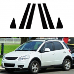 For Suzuki SX4 hatchback window decoration, side door frame cover, glossy black pillar sticker 06-13i hatchback6PCS