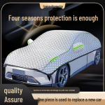 Pusiau automobilio dangtis: Apsauga nuo saulės, Apsauga visais sezonais, &Scaron;ilumos izoliacija, Atspari kru&scaron;ai, Apsauga nuo dulkių, Apsauga nuo už&scaron;alimo, Vandeniui atspari. Sedan Universal Fit white