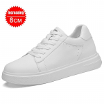 6cm 8cm 10cm Balti lifto batai Vyri&scaron;ki pakylantys padėklas Vyri&scaron;ki platforminiai sportbačiai Paslėptas auk&scaron;čio didinimas Sportiniai laisvalaikio batai 37 white