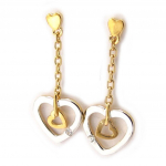 Altesse [K6382] - Boucles Plaqu&eacute; Or 'Love' 2 tons