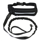 Reguliuojamas juosmens diržas Laisvų rankų pavadėlis &scaron;uniui bėgimo treniruotėms vaik&scaron;čioti naminių gyvūnėlių pavadėlis Fanny Pack juoda