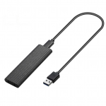 M.2 NGFF SSD 6Gbps į USB 3.1 Type-C keitiklio adapterio korpuso dėklas Kietojo kūno standžiojo disko dėžutė juoda