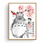 Totoro Animacinis Filmas Drobės Tapyba Japonija Hayao Miyazaki Anime Plakatas Spaudiniai Kambario Dekoras Sienų Menas Paveikslas Svetainė Namų Dekoras 50X70cm No Frame
