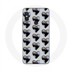Coque pour Xiaomi Redmi Note 5 Pro Fond de coeurs noirs