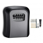 1 rinkinio raktų užrakto dėžutė, didelė talpa, didelio stiprumo, geros saugos, nesulaužoma 4 skaitmenų kombinacija, slaptažodžio užraktas, saugus namų tiekimas juoda