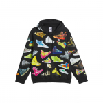 Adidas x Jeremy Scott Kolaboracinis Spausdintas Sportinis Džemperis Su Gobtuvu Vyri&scaron;ki Vir&scaron;utiniai Drabužiai Juodas IA0097 L