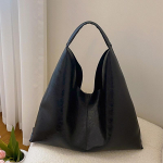 Didelės Talpos Sidabrinio Prekės Ženklo Hobo Krep&scaron;ys Moterims Prabangus Dizainerio PU Odos Trikojo Piniginė Madingas Kasdienis Pirkinių Krep&scaron;ys 42x11x27cm juoda