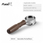 54 mm Breville be dugno portafiltras su kavos krep&scaron;eliu 58 mm Barsetto plikas portafiltras su rie&scaron;uto rankena Baristos aksesuarai