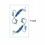 Mažas &scaron;viežias kryžius, EKG, maža gyvatė, žuvies uodega, mažo ra&scaron;to, neatspindintis vandens perkėlimo modeliavimas, ilgalaikis tatuiruotės lipdukas 7*12CM