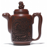 320ml Auk&scaron;tos klasės Yixing Purpurinio molio arbatinukai Rankų darbo Drakono ra&scaron;to Arbatinukas Geležies raudonos Drakono kraujo smėlio virdulys Kinų Zisha arbatos rinkinys
