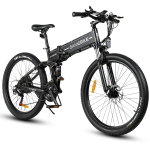SAMEBIKE LO26-II-FT-YD sulankstomas elektrinis dviratis, 26 colių 48V14AH akumuliatorius, 900 W variklio hidraulinis diskinis stabdys juoda