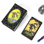 Juodo aukso paauksuotas mistinis Taro kaladė, Divinacijos įrankis su prabangia apdaila 12*7cm 78 kortos Vandeniui atsparios kortos, pagrįstos Rider sistema
