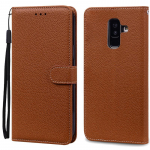 J8 Dėklas Samsung Galaxy J8 2018 Dėklas Piniginė Odinis Atverčiamas Dėklas Samsung J 8 J8 2018 J810F Knygelės Vir&scaron;elis Coque Fundas Etui For Galaxy J8 2018 ruda