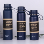 1 vnt. nerūdijančio plieno termosas su arbatos filtru, dvigubų sienelių vakuuminė kolba, sportinė, lauko, fitneso, termo butelis, izoliuotas puodelis 650ml mėlyna