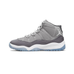 &bdquo;Air Jordan 11 Retro PS Cool Grey&ldquo;, 2021 m. vaiki&scaron;ki sportbačiai, vidutinio pilkumo, balti 378039-005 35