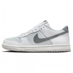 Nike Dunk Low GS Reflektyvus Swoosh Vaikams Sportbačiai Balti Football-Grey Pure-Platinum FV0365-100 36.5