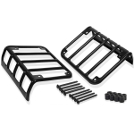 1Pair metalinis automobilio galinio galinio žibinto apsauginis dangtelis chromo stiliaus galinės lempos galinio žibinto korpusas, skirtas Jeep Wrangler JK 2007-2018 juoda