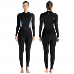 Moterų pilno kūno maudymosi kostiumas Rash Guard Lycra plonas hidrokostiumas vientisas maudymosi kostiumas užtrauktukas ilgomis rankovėmis nardymo kostiumas paplūdimio drabužiai apsauga nuo saulės L