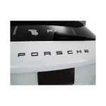 Blizgančio juodo chromo Porsche raidės Galinės bagažinės emblema 911 Carrera Cayenne Turbo Gt3 modeliams