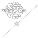 Les Tr&eacute;sors De Lily [L4626] - Bracelet Argent 'Carmen' argent&eacute; (rhodi&eacute;) - 16 mm
