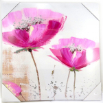 Les Tr&eacute;sors De Lily [L7711] - Toile peinte 'Humeur Florale' rose (50x50 cm)