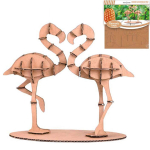 Les Tr&eacute;sors De Lily [Q4560] - Figurine carton 3D 'Flamant Rose' - planches 16. 5x17. 5 cm