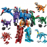 553 vnt. lavinamieji statybiniai blokeliai žaislai vaikams berniukams 6 m. &bdquo;pasidaryk pats&ldquo; gimtadienio dovana 1414 dinozaurai &bdquo;6 viename&ldquo; roboto modelis, mažos plytos