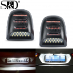 2 vnt pikapas galinis buferis LED numerio ženklo lemputės, skirtos Chevy Silverado GMC Sierra Suburban Avalanche Tahoe Yukon Cadillac Escalade auto lempa
