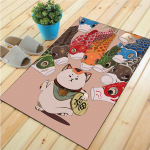 &bdquo;Fortune Cat&ldquo; grindų kilimėlis Svetainės kilimų dekoras Virtuvė Miegamojo durų kilimėlis 40x60cm