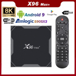 X96 MAX Plus Smart TV Box Android 9.0 Amlogic S905X3 Quad Core 4GB 64GB 32GB 8K HD TVBOX Dual Wifi BT 1000M H.265 X96Max Plus priedėlis 2GB 16GB EU Plug (2 & 16GB)