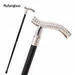 Baltos gėlės kvietinio ra&scaron;to prabangios mados lazdos vakarėliams Dekoratyvinė lazdelė Eleganti&scaron;ka vaik&scaron;čiojimo lazda su &bdquo;Crosier Knob&ldquo; 93 cm