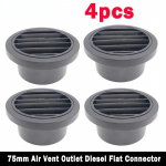 4 vnt 75 mm automobilių stovėjimo &scaron;ildytuvo ortakis Oro i&scaron;leidimo anga Dyzelino plok&scaron;čia jungtis &Scaron;ilta Webasto Eberspaecher automobilių priedams