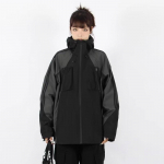 Streetwear Techwear Striukė Moteri&scaron;kos Vėjo striukės Vintažinis Harajuku Oversize Sportinės Striukės Lauko Anorakinis paltas su gobtuvu
