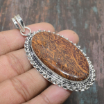 Mariam Jasper brangakmenio rankų darbo 925 sterlingų sidabro papuo&scaron;alų pakabukas jai 2.96 Inches geltona