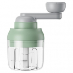 250 ml daugiafunkcinis česnako smulkintuvas, atsparus rūdims nerūdijančio plieno peiliukai, lengvai besisukantis česnakų smulkintuvas imbierinėms bulvėms svogūnams pjaustyti balta